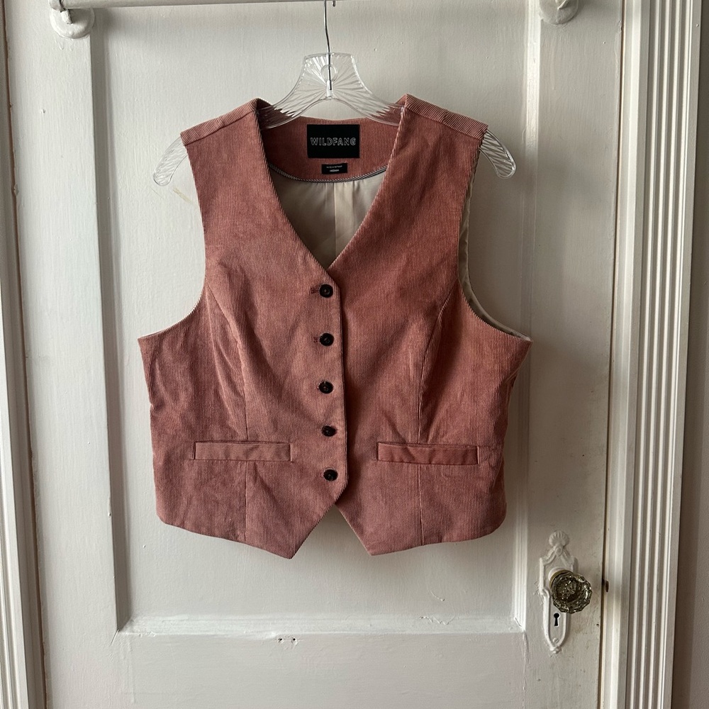WIlDFANG Pink Corduroy Vest